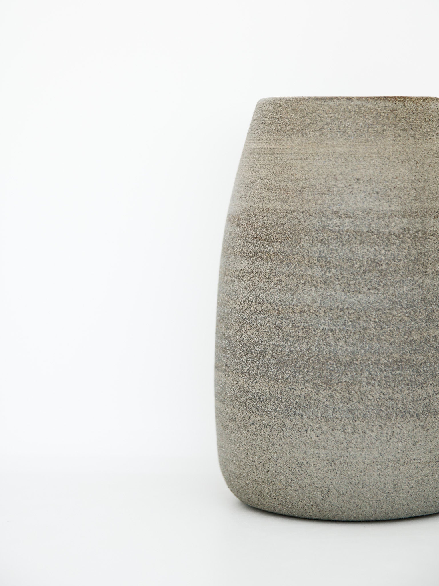 Vaasje recht grijs/bruin