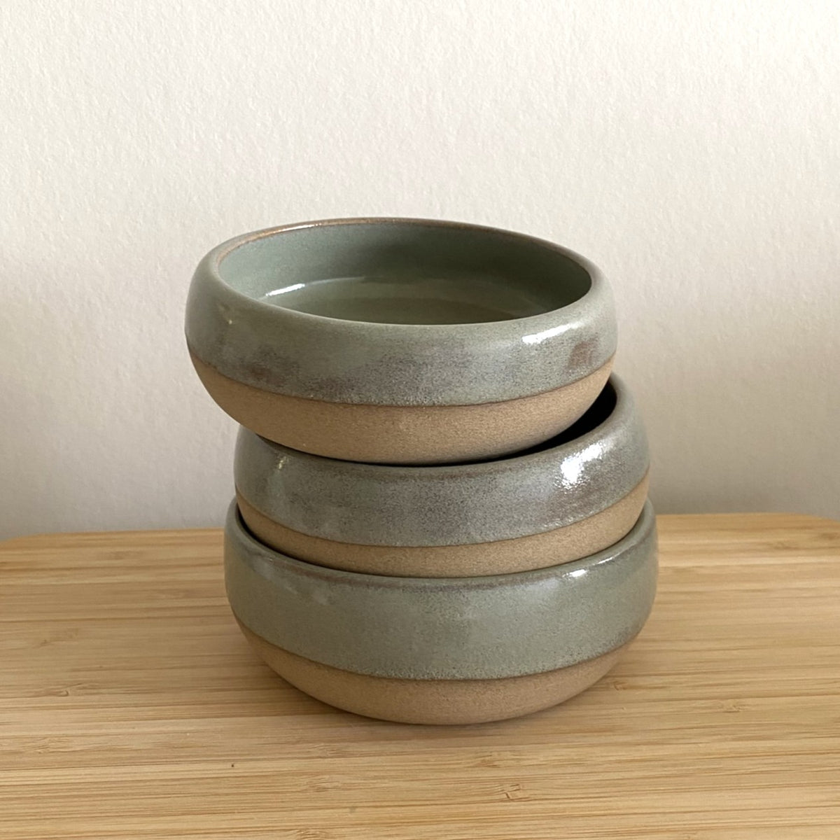 Set van 3 tapas-schaaltjes Sage